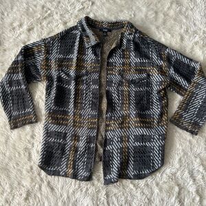 Plaid Button-Up Jacket
